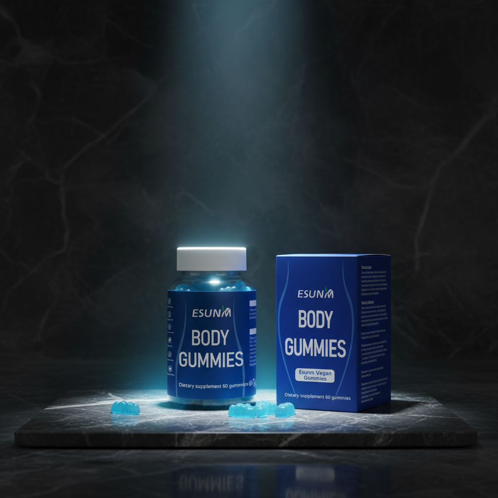 ESUNM Body Gummies dark premium photo