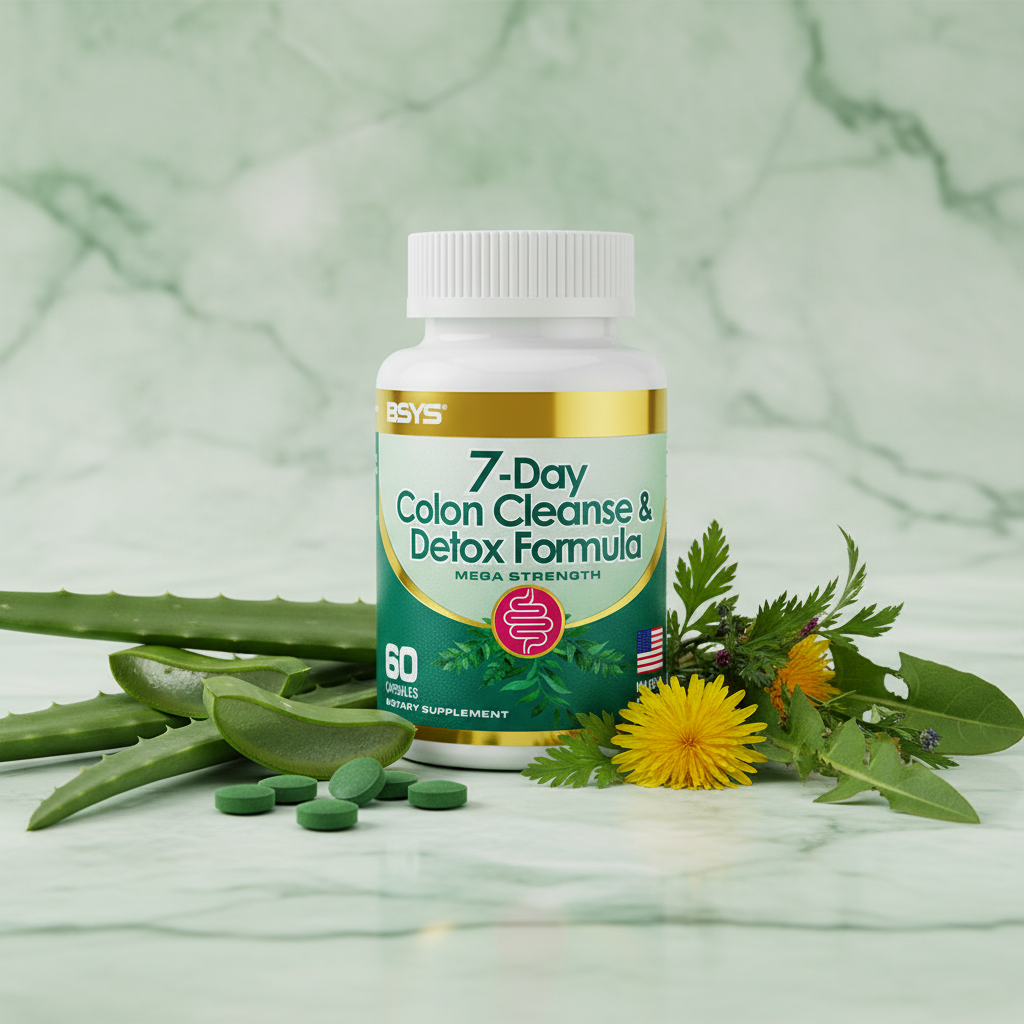 Colon cleanse supplement with fresh herbs