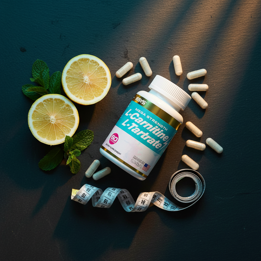 L-Carnitine athletic lifestyle flatlay