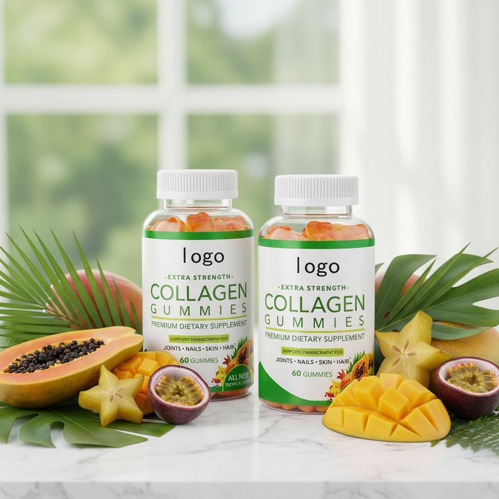 Collagen gummies with tropical fruits