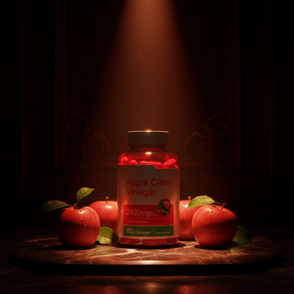 Apple Cider Vinegar dark premium product photo